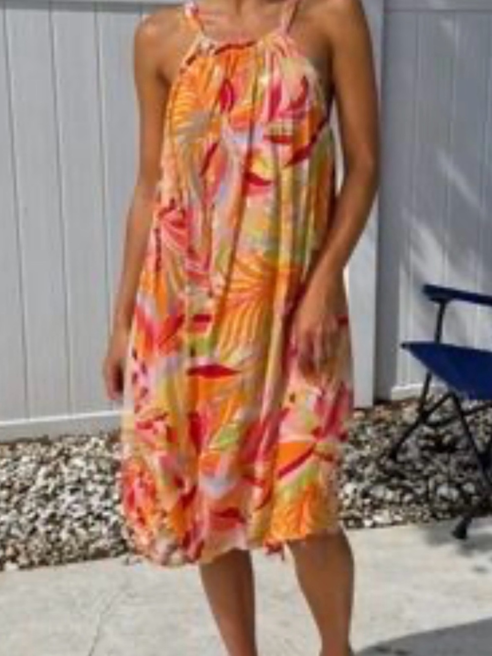NWOT C&C California Colorful Cotton Beach Dress or Coverup POCKETS